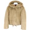 Sandro Mirage Giacca Donna (Eu) 40 Pelliccia Finta con Cappuccio Foderato Tasche
