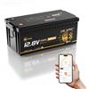 Li Think Batteria Litio 12V 280Ah, Batteria Lifepo4 con celle EVE LF280K-V3, Bluetooth, BMS da 200A, LTP e Autoriscaldante, max. 22.000 cicli, per Camper, Conforme a CB/IEC 62619 e ECE R10