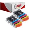 KIT 12 CARTUCCE XL COMPATIBILI CON CANON PGI-530BK CLI531BK CLI-531C CLI-531M CLI-531Y CLI-531GY NERO+COLORI - NO-NAME