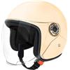 Knowlife Casco Motociclista Uomo Donna, Caschi Da Moto, Casco Motociclo, Caschi Aperto Per Adulti, Equipaggio Protettivo Con Visiera Per Scooter, Motociclette, Sportive Esterni, Avventura, Pendolarismo