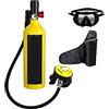 RSGXLFQZVAK Bombola Subacquea, Respiratore da Immersione Portatile for Il Tempo Libero All'aperto for Adulti Dotato di Bombola Ossigeno 1 Litro,per Principianti(Green Set A)