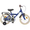 Kaloriko Bicicletta per bambini da 16 pollici, blu scuro, con telaio in acciaio, sedile regolabile, manubrio per 4-6 anni, durevole, sicura, con freno e campanello, ideale per il tempo libero