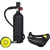 RSGXLFQZVAK Bombola Subacquea, Bombola di Ossigeno for Immersioni Subacquee capacità 1L Respiratore Portatile for,per Principianti(Groen)