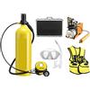 RSGXLFQZVAK Bombola Subacquea, Respiratore for Immersioni All'aperto Bombola di Ossigeno for Nuoto for Adulti da 2 Litri for Il Tempo Libero E L'intrattenimento,per Principianti(Yellow,C)