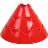 HanOaki Grandi coni da allenamento per calcio, confezione da 4 marcatori a disco in PE per esercitazioni di calcio, agilità, velocità, pratica multi sport, attrezzatura da campo, arancione, rosso