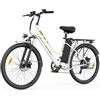 CHEEVALRY Bicicletta elettrica da 26 pollici, bicicletta elettrica da donna e uomo, 7 velocità, motore 250 W, 36 V, 15 Ah, batteria rimovibile, Smart Urban E-Bike, adulto unisex (C26Pro-36 V20A