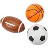 Hidyliu Set di Palloni Sportivi per Bambini Pallone da Rugby Set di Giocattoli da Calcio e Basket per il Gioco Attivo - Dimensioni Compatte e Materiale Sicuro