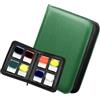 HGENAHGTF Grande capacità 4 scomparti con cerniera accesso laterale in pelle PU organizer per album di carte contiene 160 carte collezionabili in modo sicuro in pelle PU