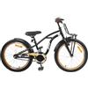 Kaloriko Bicicletta per bambini da 18 pollici, nera, per 5-7 anni, con telaio in acciaio, parafango, campanello, supporto, riflettori, freno a cerchione e freno a contropedale, per il tempo libero, la