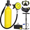 RSGXLFQZVAK Bombola Subacquea, Attrezzatura for Immersioni Subacquee Respiratore Portatile for con capacità di 1 Litro,per Principianti(Noir)