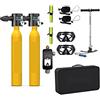 RSGXLFQZVAK Bombola Subacquea, Snorkeling Mini Bombole di Ossigeno Immersioni Insegnamento Subacqueo Rebreather Attrezzature for Il Nuoto Forniture for,per Principianti(Noir)