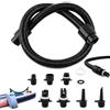 Generic Kit adattatore e tubo flessibile per barca gonfiabile, 7 ugelli, per paddleboard gonfiabile, barca, tenda, paddle board, accessori di ricambio per pompa elettrica SUP, zattere, kayak
