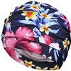 BGHYJKOL Cuffia Piscina Donna Cuffia da nuoto con petalo floreale perlato, fiore, capelli lunghi, leggero, stile vintage, sport acquatici(Colorful)
