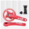 QHYRZE Guarnitura Bici MTB 104/64 170mm Set Pedivella Integrata Cava 32/34/36/38T Corona Singola Larga Stretta con BB 8-12 velocità(Black,36T)