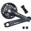 LHHL 170mm Integrate Cave MTB Guarnitura Doppio Ingranaggio Guarnitura con BB 22-36T 24-38T Ingranaggio Lega di Alluminio(24-38T)