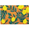 Relaxdays zerbino cocco 60x40, ingresso limoni, antiscivolo, resistente alle intemperie, interno/esterno, multicolore