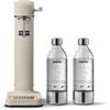 Aarke Carbonator 3, Gasatore D'Acqua Per Trasformare L'Acqua In Acqua Frizzante, 2 x Bottiglie (800ml), Finitura Sand