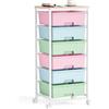 KINGRACK Cassettiera con Ruote KINGRACK con 6 Grandi Cassetti e Ripiani - Carrello con Ruote, Adatto per Uffici, Camerette dei Bambini e Stanze dei Hobby (Multicolore)