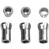 RiseNova Set di 6 adattatori per fresatrice in acciaio al carbonio per macchine per tagliare e incidere del legno, con boccola divisa da 6 mm, 6,35 mm, 8 mm, convertitori per bloccaggio sicuro di punte per