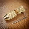Generic Morsetto per albero motore in ottone per motori con foro dell'albero da 2,0 mm - Mandrino adattatore pinza piccola, capacità punta da trapano 0,7-1,2 mm, finitura oro (2,5-3,2 mm)