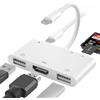 APKLVSR Adattatore 6 in 1 da L-N a HDTV, adattatore AV digitale 1080P con 2 porte USB 3.0, lettore di schede SD/TF e porta di ricarica, compatibile con iPhone 14/13/12/11/iPad/iPod, Plug & Play