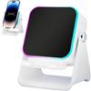 Vitsrisea Altoparlante a induzione, supporto pieghevole con illuminazione, supporto per smartphone con altoparlante da 10 W, per casa, ufficio, viaggio, Natale, compleanno, uomini, donne, amici