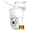 Ctronics 4K 8MP Telecamera da Esterno WiFi, Auto-tracking, Rilevamento Persone/Veicoli/Animali, Allarme sonoro e luminoso, 2,4/5GHz, Visione a Colori, Archiviazione 256GB TF/Cloud【Metallo Pieno】