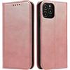 Mixroom - Custodia Cover Case a Libro Rosa Per iPhone 13 Pro Con Stand In Ecopelle Chiusura magnetica Formato Portafoglio Parte Interna In TPU Morbida con Bordi Piatti