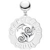 Chantecler / Logo / mono orecchino grande galli e sole / argento - 33700x1