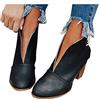Kobilee Stivali Invernali Donna Pelle Morbidi Stringati Stivaletti Chunky Comode Autunnali con Tacco Stivali Calzino Ankle Chelsea Boots Cowboy Bassi Scamosciati Eleganti Anfibi