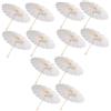 SHERCHPRY 12 Pezzi Ombrellini Parasole Di Carta Bianco Per Decorazioni Matrimonio Feste Casuali E Diy Ombrelli Cerimonia Accessori Artigianali