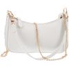 NIYANGLE Borsa a Tracolla in Pelle Tote Bag Pochette a Tracolla Borsa Da Donna Borsetta Per Ragazze Bianca Pu