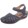 Generico sandali donna con tacco - Sandali donna estivi leggeri traforati a punta coperta, chiusura a strappo, zeppa bassa, stile romano con cinturini sottili, scarpe casual traspiranti