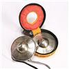 Gandhanra Set di Campane Tibetana Tingsha Tibetano - Cimbali Piatti Piattini da dita Tibetani - Fatti a Mano in Nepal - Bronzo, Liscia, 6,5 cm