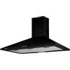 Cata OMEGA 900 BK/M cappa da cucina a basso livello sonoro, larghezza 90 cm, 3 livelli di estrazione, pannello di controllo meccanico, finitura nera