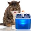 Ligo - Fontanella per Gatti e Cani Fontana silenziosa per gatti, Automatico Dispenser Acqua Gatti Luce led Notturna con Filtro ai Carboni Attivi. (CLARK, BLU)