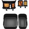 Xaarmonex Rivestimento in silicone per friggitrice Tefal 8,3 L Dual, accessori per friggitrice Tefal Easy Fry 8,3 L, Lakeland Air Fryer 8L, Tower T17099 5,2 L/3,3 L e Salter EK5729 Doppio cassetto 5,5 L/3,5 L