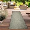 CARPETIA Tappeto per interni ed esterni Terrazzo Balcone Veranda Runner utilizzabile su entrambi i lati resistente alle intemperie aspetto sisal screziato in antracite, 67 x 180 cm