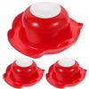 KHBUAB Protezione Mano per Cucina in Plastico e Acciaio Inox 3 Pezzi, Cutter Multifunzionale per Affettare e Tagliare Patate per Uso in Cucina e Ristoranti Colore Rosso