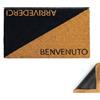 moorg Zerbino Ingresso Esterno, Zerbino Cocco per Entrata con Base Antiscivolo, Tappeto Esterno Ingresso Simpatico Benvenuto e Arrivederci, Anti-Sporco e Assorbente 40x70 cm