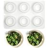 XiaoShenLu Silicone Mousse Cake Mold Bakeware Dessert Mousse FAI DA TE Cioccolato Sapone Candela Stampo, 6 fori Circolare Flower Pot