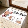 Onperpoe Bubu Dudu Zerbino bianco, 40 x 60 cm, in finta cashmere, per porta di casa, antiscivolo, per ingresso, porta, corridoio, decorazione