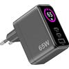 Celly Caricabatterie PD/QC da 65 W con display