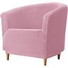 XHDZSW Velluto Fodera per Sedia da Club, Copertura per Poltrona Elasticizzata, Poltrona da Cocktail Chesterfield Fodere Coprisedia, Lavabile Copripoltrona Rimovibile Universale (Rosa,1 Pezzi)