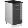 Vicco Mobile base Fame-Line, Antracite lucido/Bianco, 40 cm