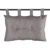 Caritex Cuscino Testata Letto Con Passanti a Strappo, Cuscino Testiera Letto Imbottito Con Fiocco di Poliestere, Montaggio Rapido, con Bottoni Decorativi 45x70 cm Modello Bea S809 (Tortora)