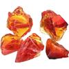 QUARKZMAN Vetro per Fuoco per Focolare, 0.9 Libbre Rocce Vetro Riflettente ad Alto Lustro Temperato per Camino a Propano Naturale, 3-5cm, Rosso