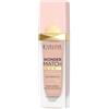 Eveline Cosmetics Fondotinta Radioso Wonder Match Lumi con Vitamina C e Acido Ialuronico - SPF 20, 4 Tonalità, Formula Vegana