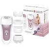 Remington Epilatore - Liscio e Setoso - Funzionamento a corrente, 40 pinzette rivestite in titanio, 5 diversi accessori incluso pettine Bikini, Smooth and Silky EP5 5-in1, EP7500