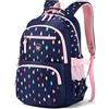 IvyH Zaino per ragazze,Sacchetti di scuola per ragazze Zaino Casual Daypack Zaino per laptop leggero Borsa da viaggio Foglia colorata Pattern